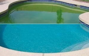 mantenimiento de piscina en Alcobendas con color verde